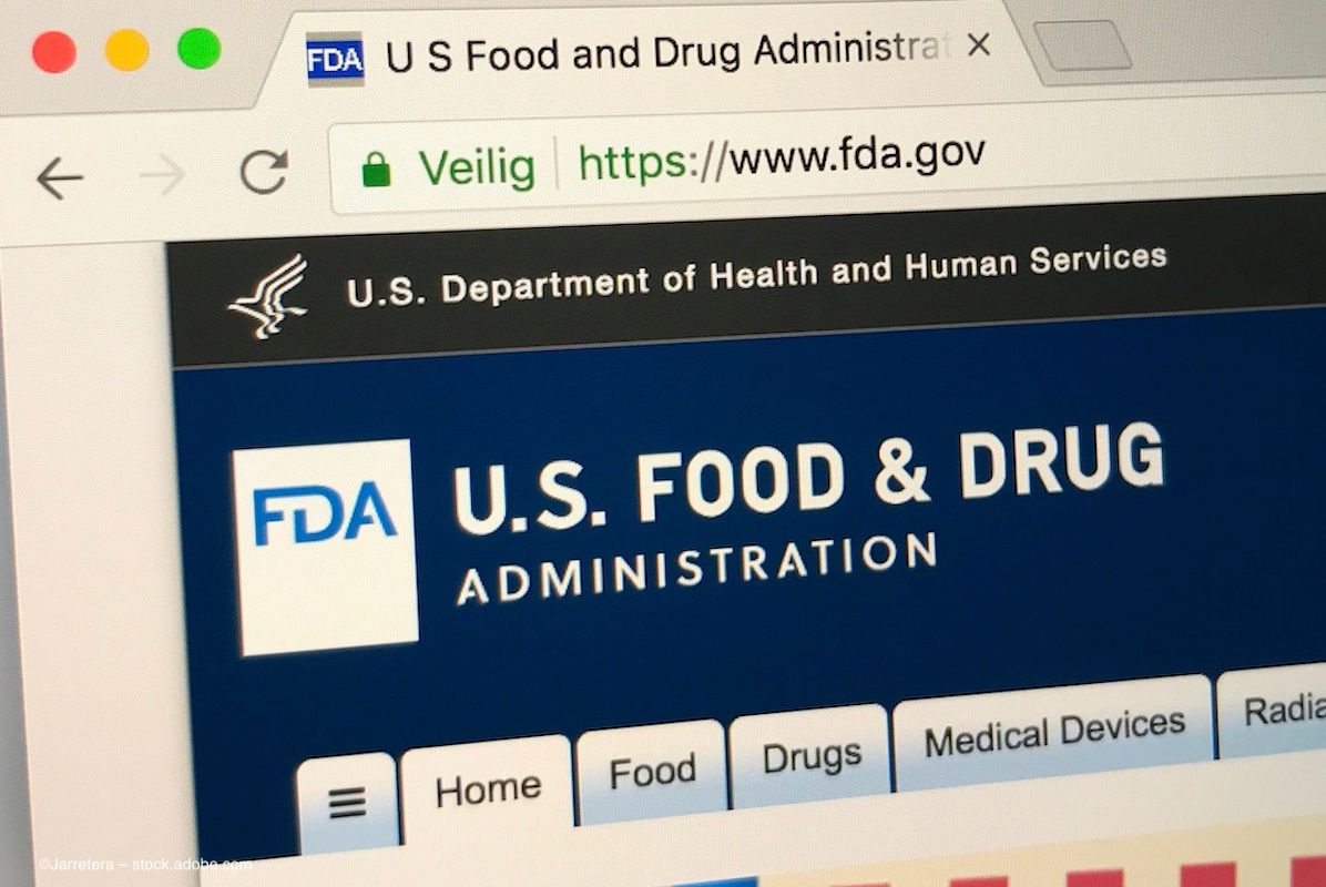 A screenshot of the United States Food and Drug Administration (FDA) web page. US FDA Complete Response Letter CRL concept. Image credit: ©Jarretera – stock.adobe.com