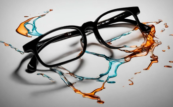 A pair of eyeglasses melting. Generated with Canva AI.