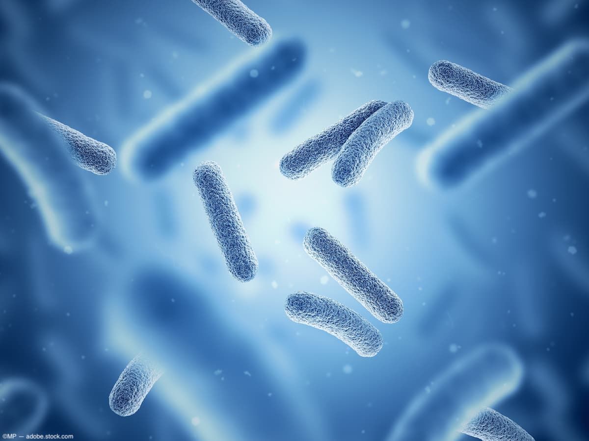 Blue illustration of bacterium Image credit: AdobeStock/MP