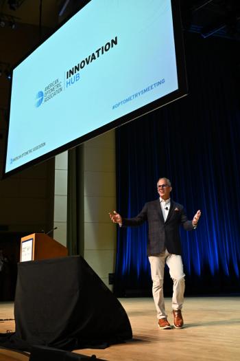 Moderator Scot Morris at the AOA Innovation Hub at Optometry's Meeting 2025