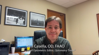 Prisoner presents wearing cosmetic lenses for 4 months