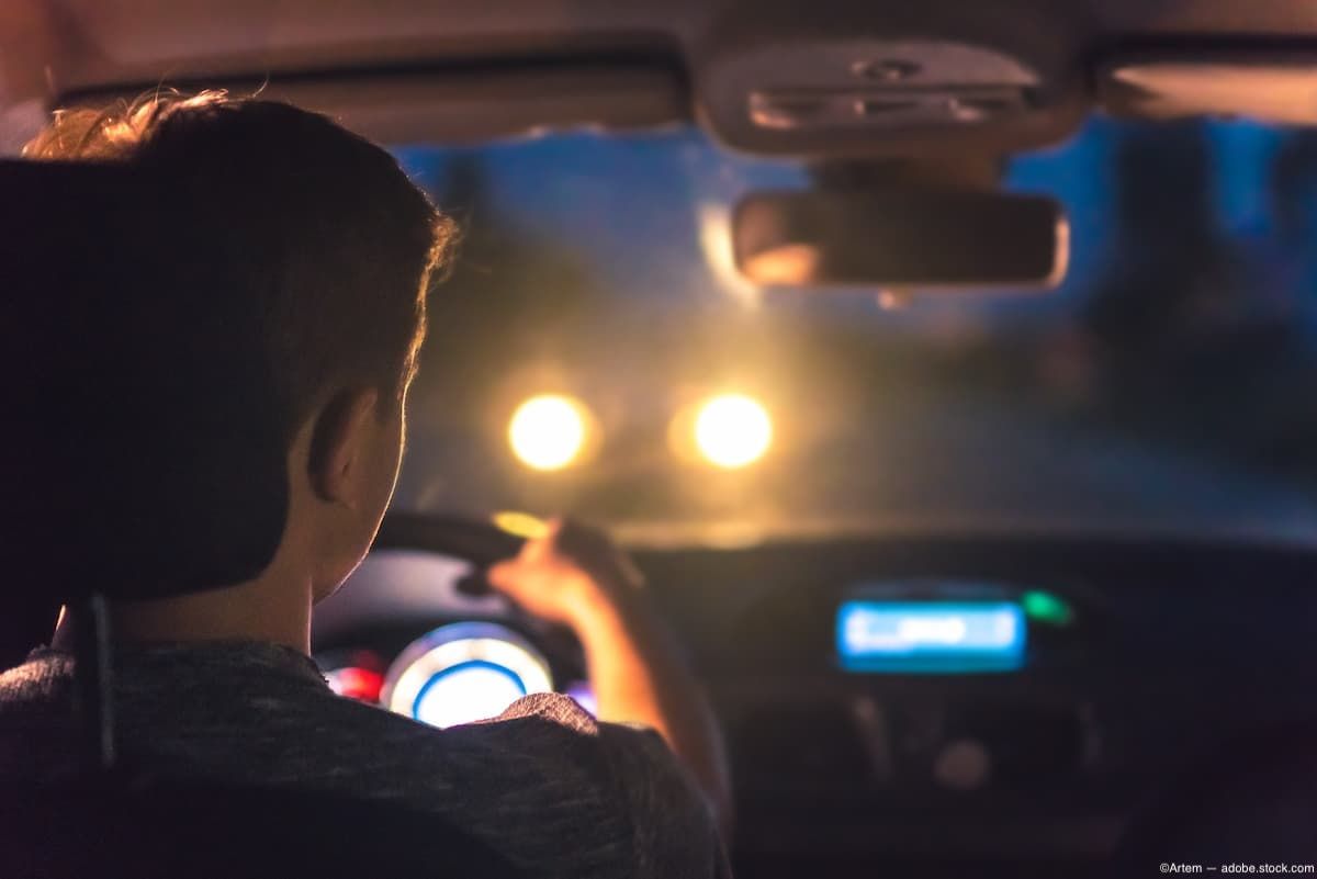 Man driving at night Image credit: AdobeStock/Artem