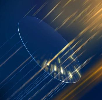 Graphic displaying light entering the lens Image credit: EssilorLuxottica