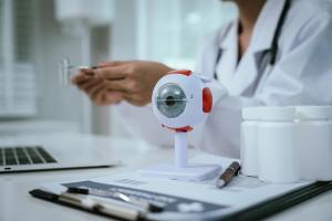 Eye model in eye doctor office Image credit: AdobeStock/Witoon