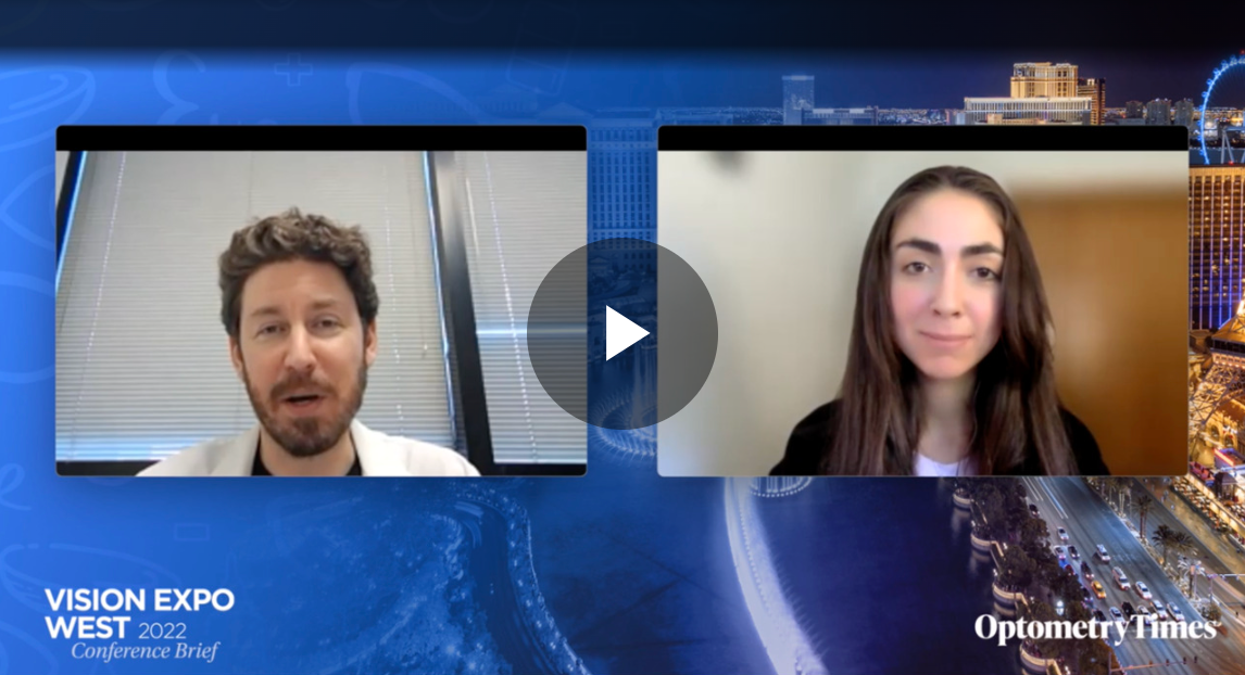 John D. Gelles, OD, FAAO, FIAOMC, FCLSA, FSLS, FBCLA, discusses his presentation titled"Keratoconus 1, 2, 3: simple management," during Vision Expo West. 