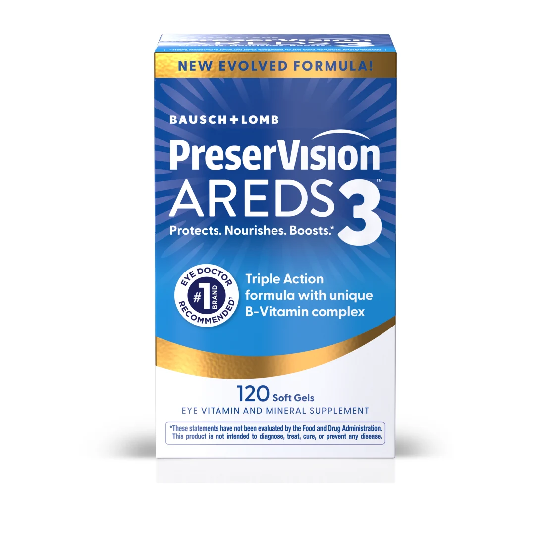 PreserVision AREDS3 eye vitamins Image credit: Bausch + Lomb