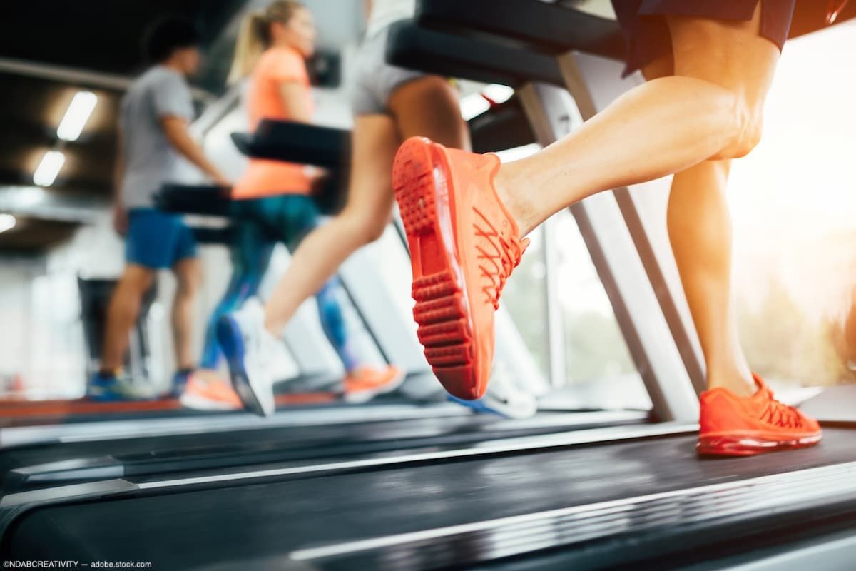 People running on treadmills Image credit: AdobeStock/NDABCREATIVITY