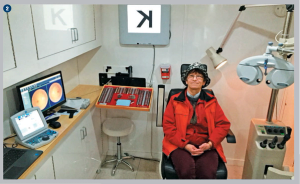 Figure 2. Patient prepped and ready for an exam.