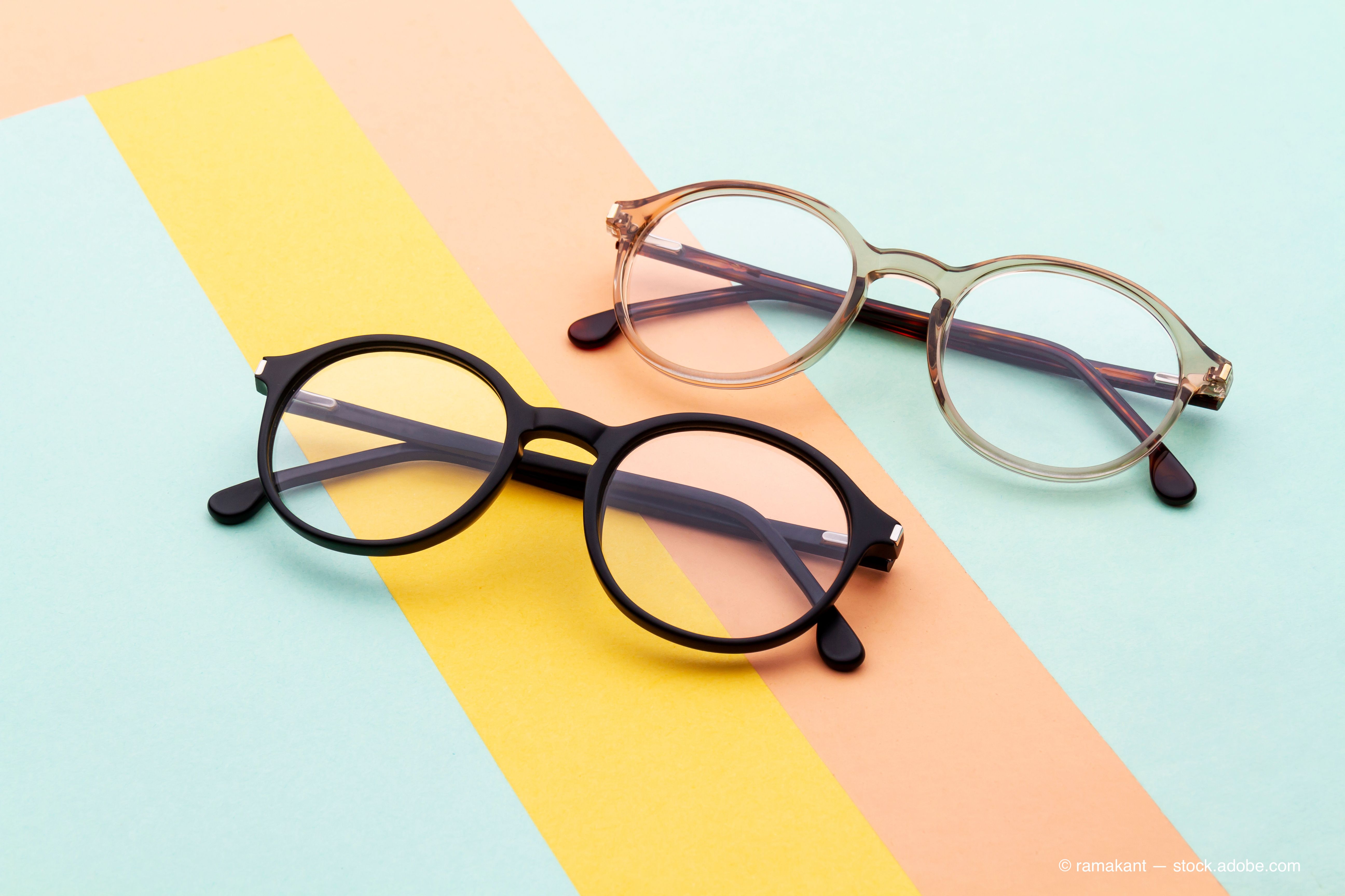 Glasses against colorful backdrop Image credit: ©ramakant - adobe.stock.com