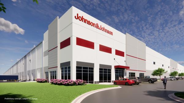 Concept art of new Johnson & Johnson distribution facility Image credit: Johnson & Johnson