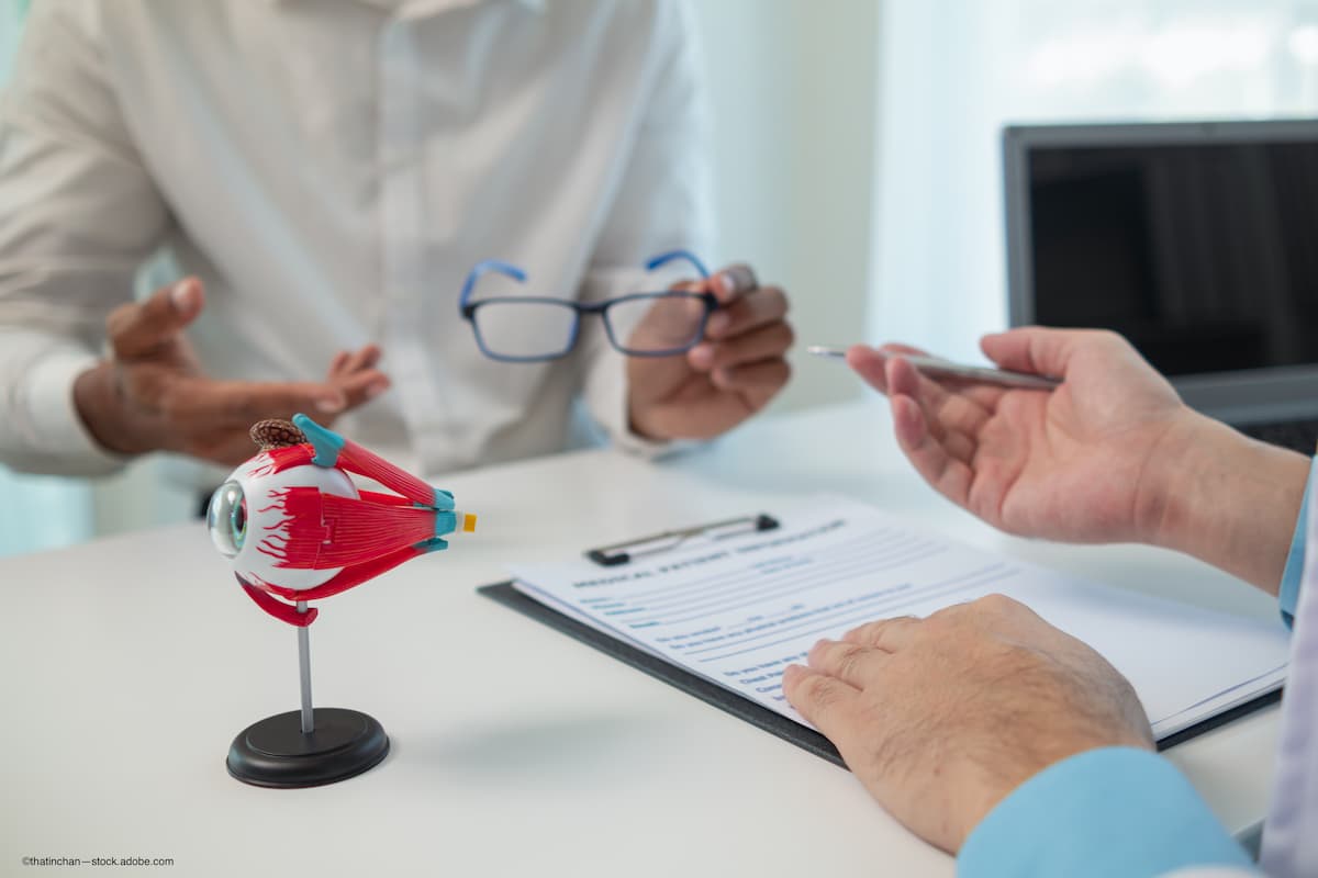 Healing damaged collagen in the eye with topical polypeptides in patients with myopia. - Image credit: ©thatinchan—stock.adobe.com