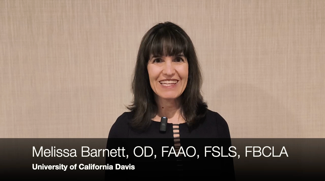 Melissa Barnett, OD, FAAO, FSLS, FBCLA, discusses keratoconus management, diagnosis, and other key insights at CRU 2025.