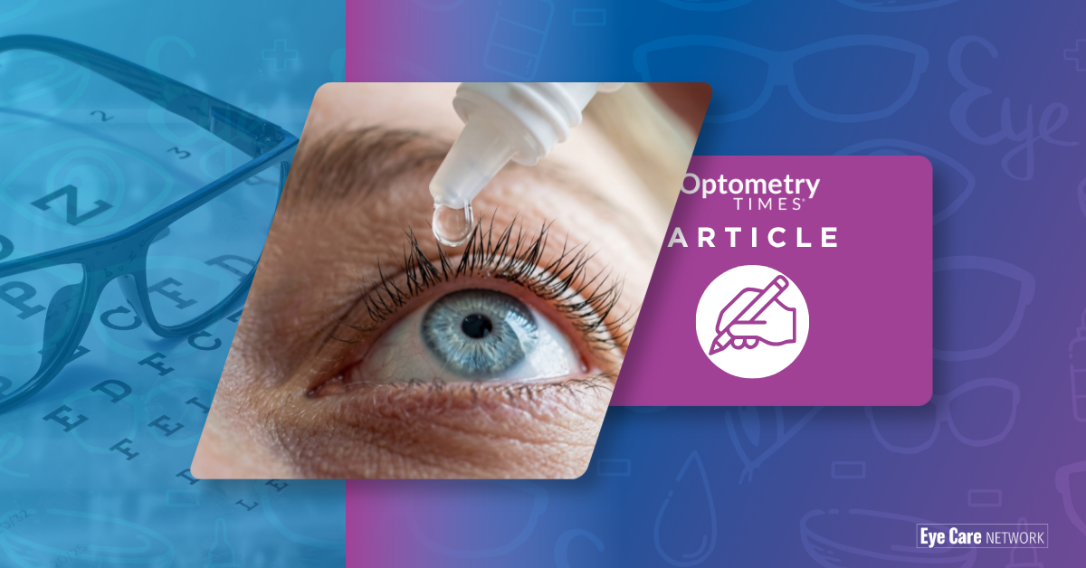 Eye drop administered in eye
