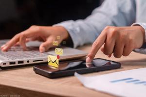 Notifications graphics on cell phone Image credit: AdobeStock/fadfebrian