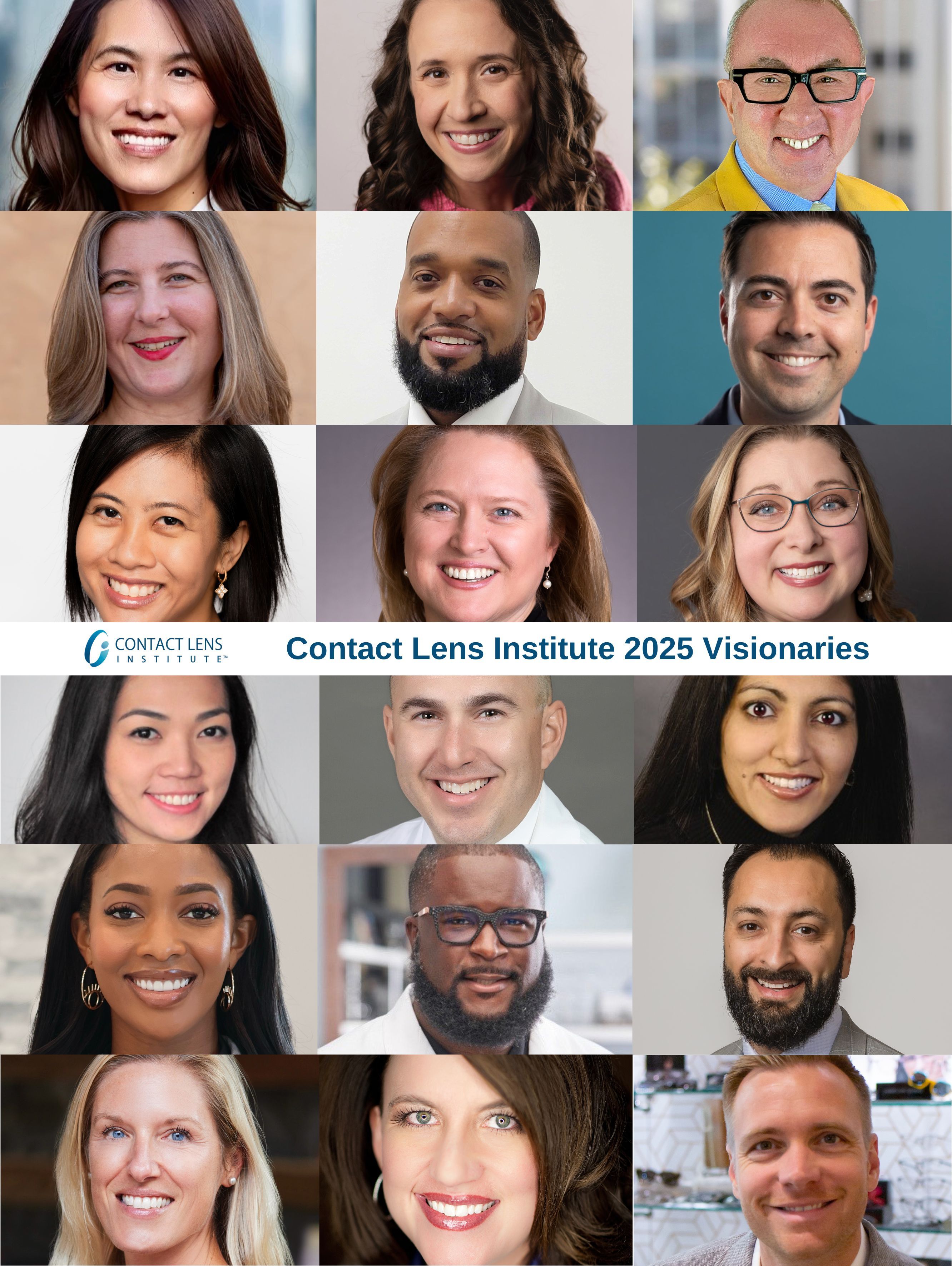 18 photos of the 2025 CLI Visionaries Image credit: Contact Lens Institute