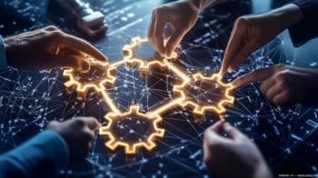 Four hands touching digital puzzle pieces Image credit: AdobeStock/Hikmet/AI