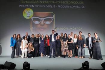 The Transitions team receiving the Silmo d'Or award in Vision Image credit: EssilorLuxottica