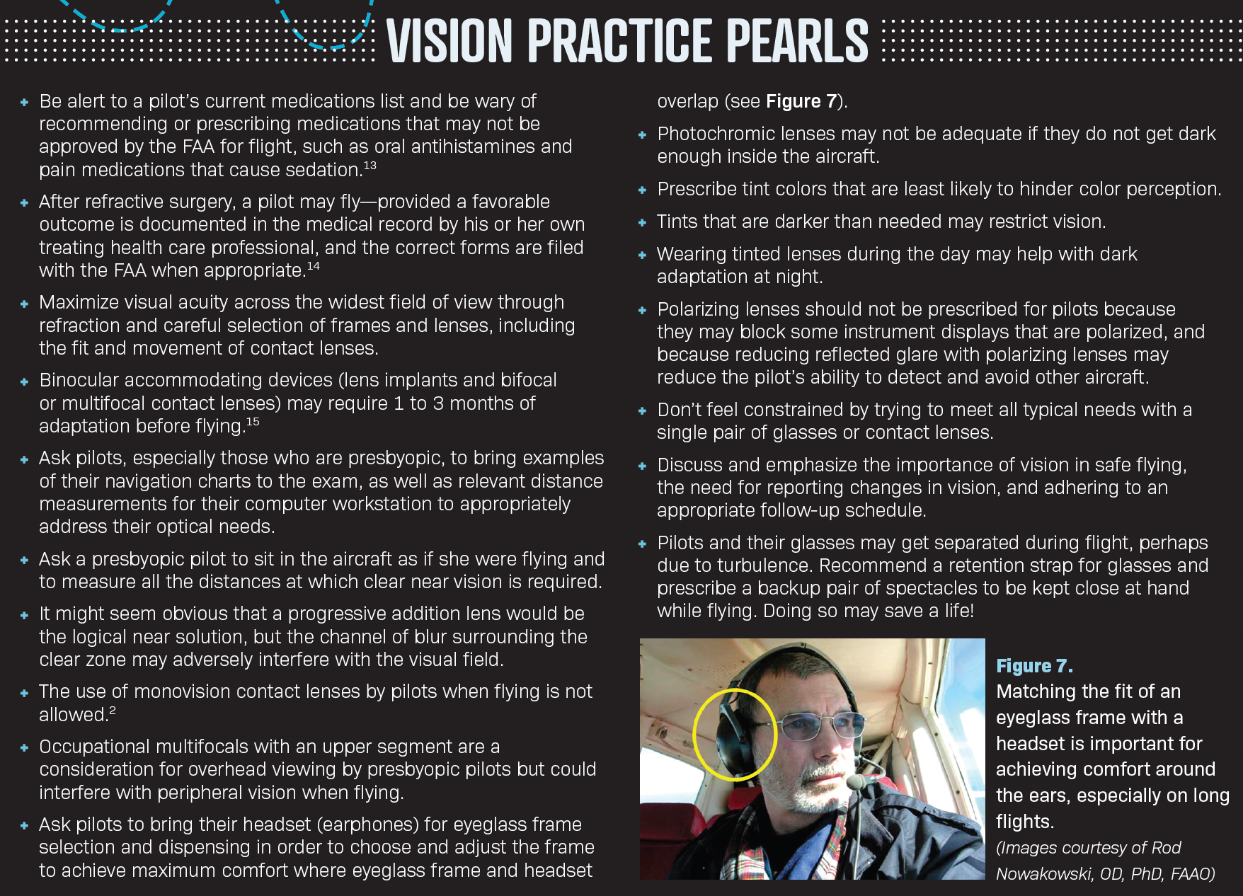 Vision practice pearls in aviation