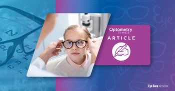 Physician putting glasses on pediatric patient Image credit: LIGHTFIELD STUDIOS