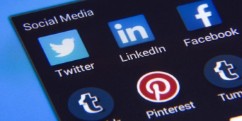social media applications on phone screen