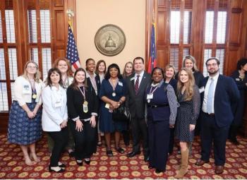 Representatives from Georgia Southern ’s College of Education meet with House Representative Lehman Franklin at the Capitol. Image credit: Georgia Southern University