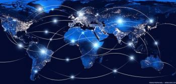 Map of global trade routes Image credit: AdobeStock/DenisRozhnovsky