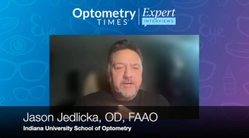 Jason Jedlicka, OD, FAAO, talks through a presentation he gave during last week's conference.