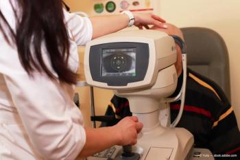 Physician conducting OCT scan on older patient Image credit: ©Yulia - adobe.stock.com