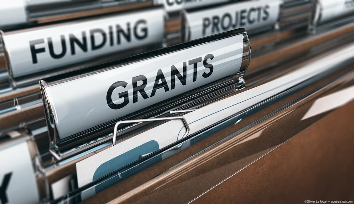 Folder in filing cabinet labeled "Grants" Image credit: AdobeStock/OlivierLeMoal