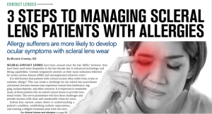 3 steps to managing scleral lens patients with allergies