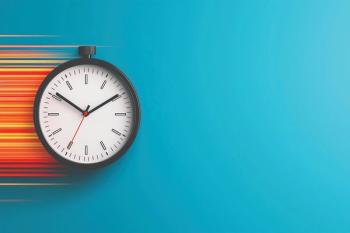 Stopwatch on blue background Image credit: AdobeStock/chomphet
