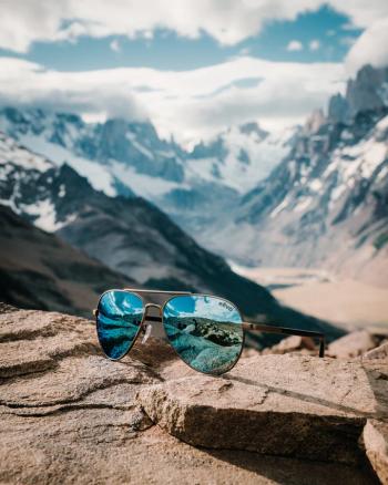 Sunglasses on a cliff Image credit: Revo