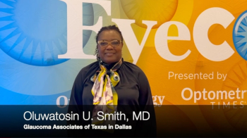 Smith highlights advances in interventional glaucoma, including first-line SLT, emerging surgical options, and co-management strategies, during the Ophthalmology Times and Optometry Times EyeCon 2025 conference.