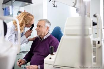 Female ophthalmologist determines diopter. (Adobe Stock / luckybusiness)