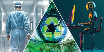 A collage which shows many of the Ophthalmology Times covers from 2024. Created with Canva.