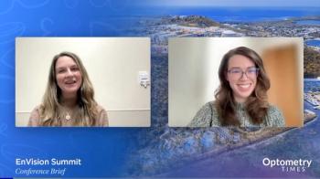 Cecelia Koetting, OD, FAAO, DIPABO, left, speaks with Optometry Times about the 2024 EnVision Summit