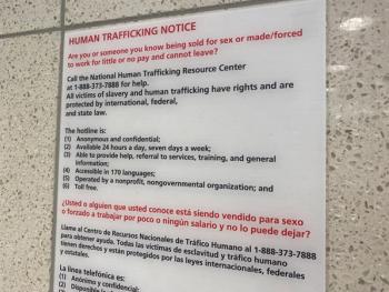 Human trafficking notice