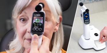 Physician using tonometer on patient's eye Image credit: Reichert Technologies