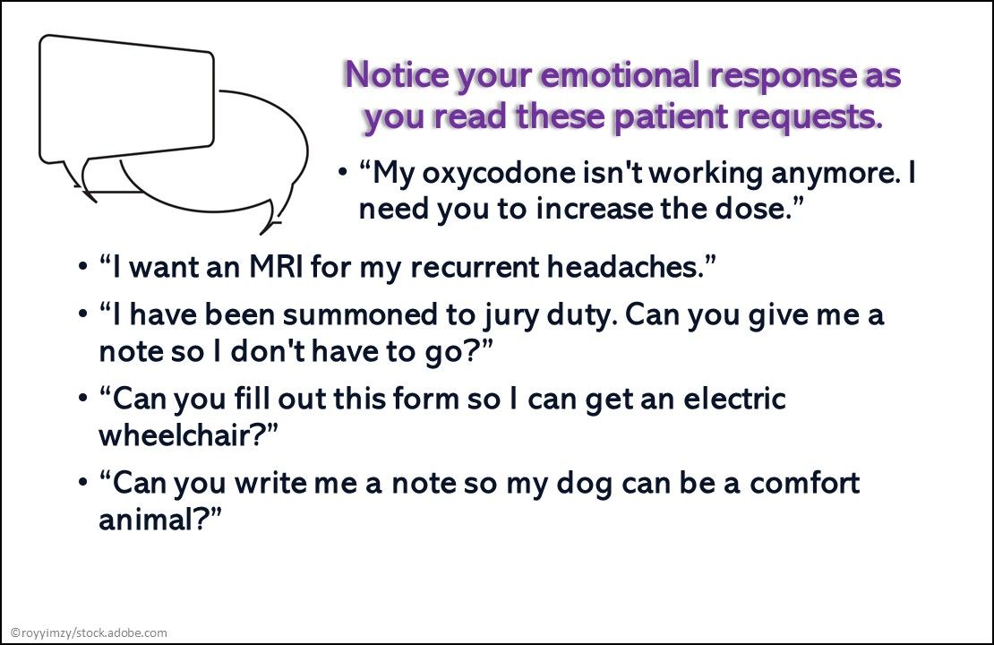 Inappropriate Patient Requests: How do you Get to No?