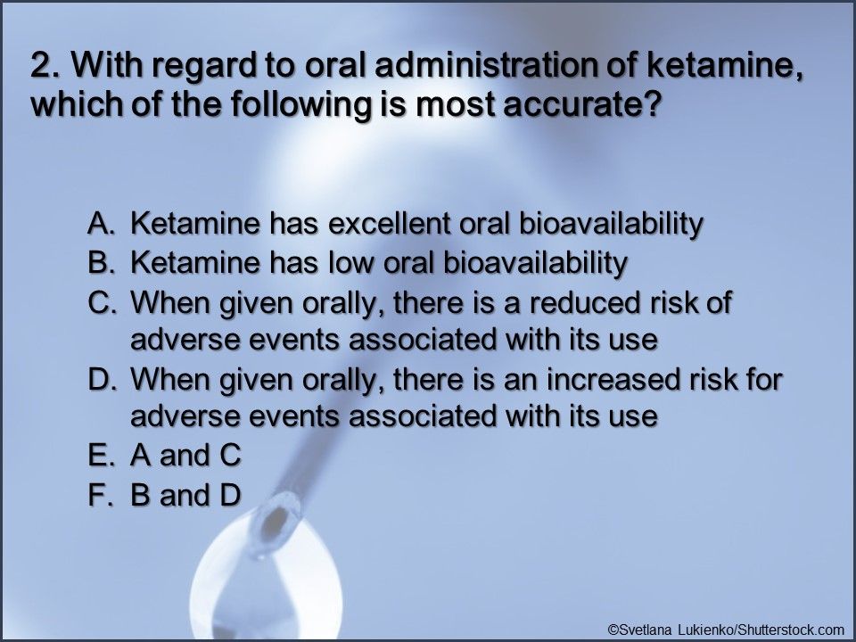 ketamine as an analgesic