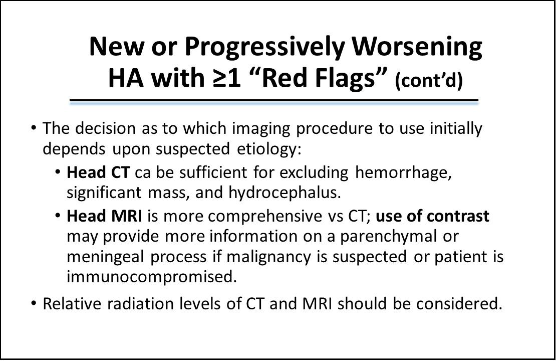 Imaging for Headaches When is it Appropriate and Which Should be