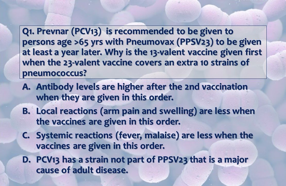 Adult Pneumococcal Vaccine: Who Needs It? When and Why?