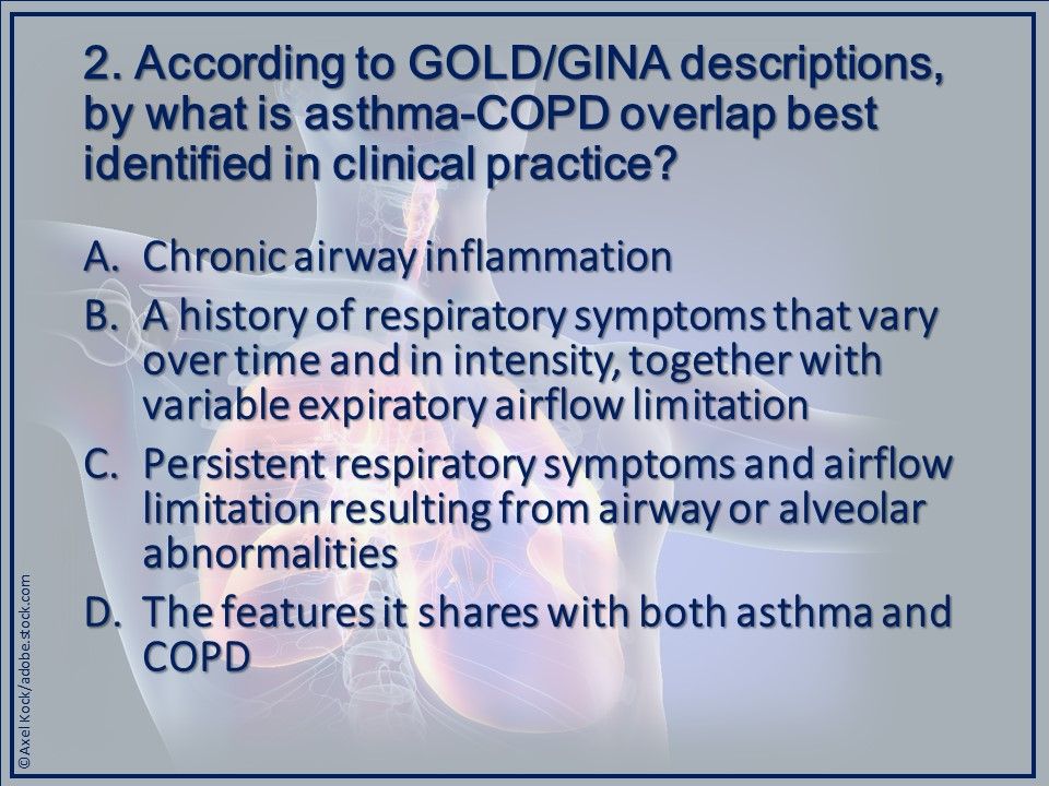 Asthma-COPD overlap, GINA, GOLD 