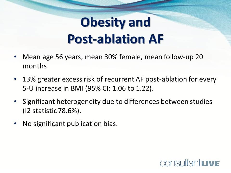 AF risk increases with obesity. 