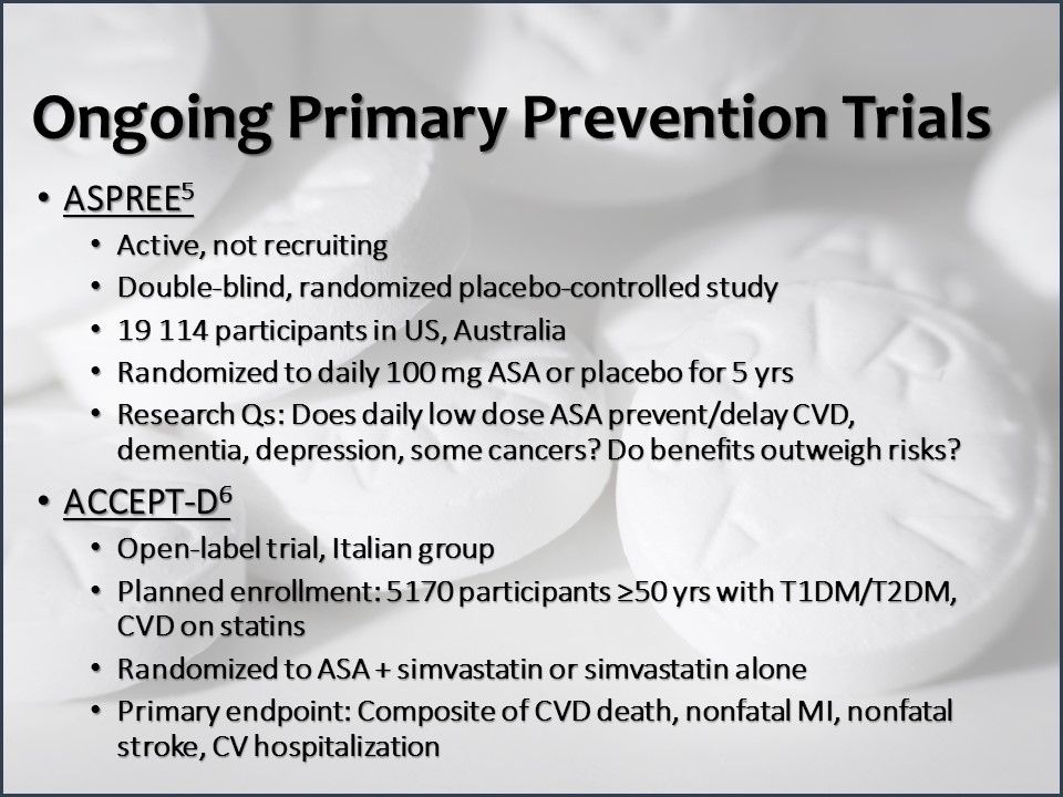 The Future of Aspirin in Primary CVD Prevention