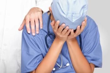 medical worker, depressed physician, physician who is sad, physician crying