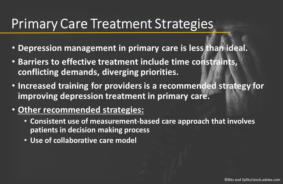 Depression treatment in primary care, depression treatment recommendations