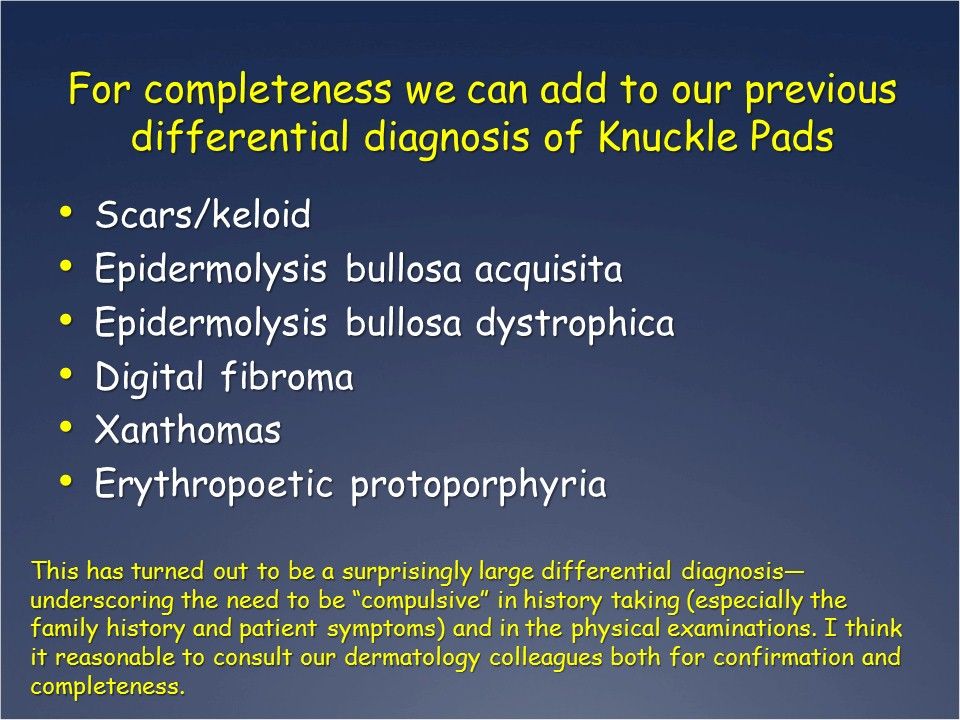 "Knarley" Knuckles in a 12yearold Boy Patient Care Online