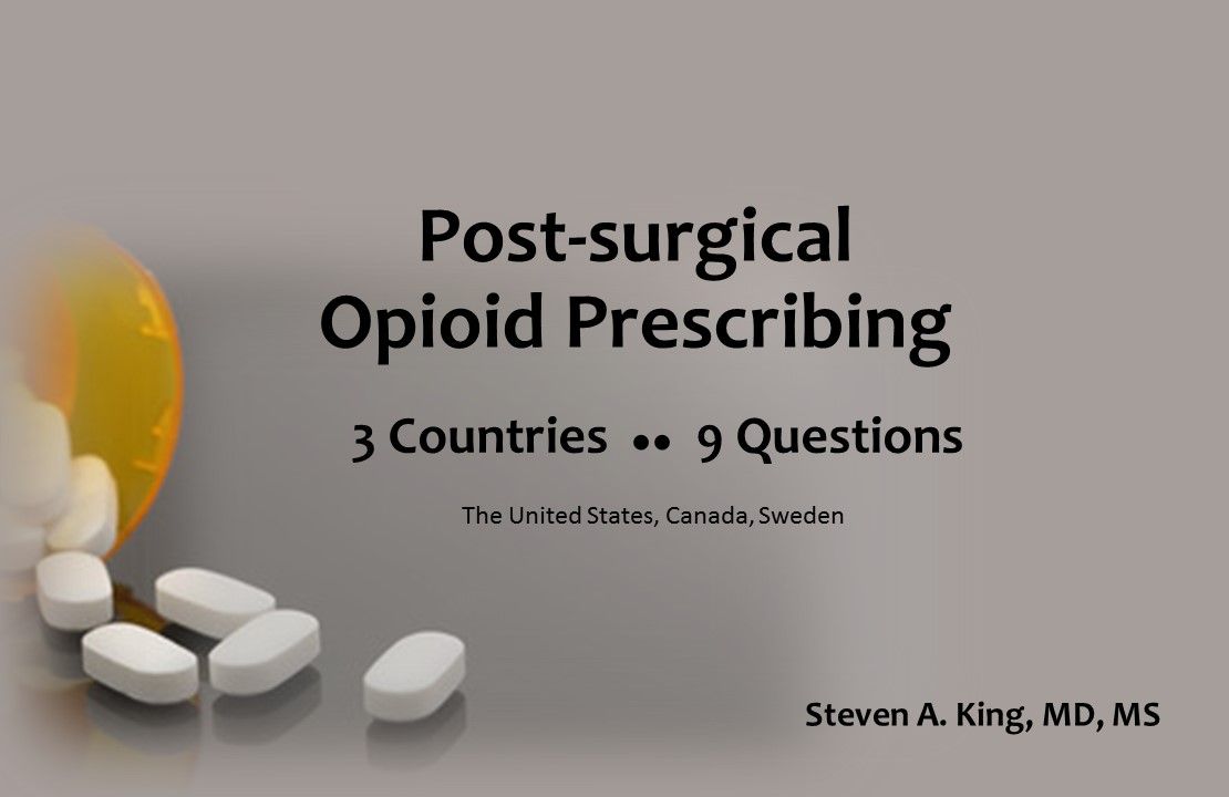 Post-surgical Opioid Prescribing: 9 Questions, 3 Countries