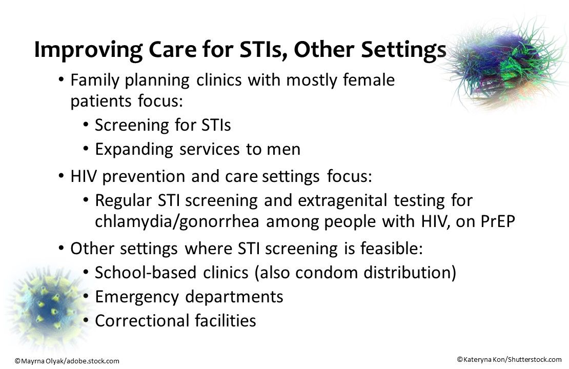 Improving Care for STIs, expanding STI care, HIV prevention, STI education 